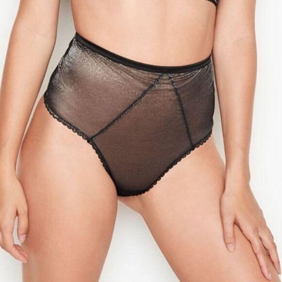 NWT Victoria's Secret High Waist Mesh Thong Panty - Picture 4 of 6